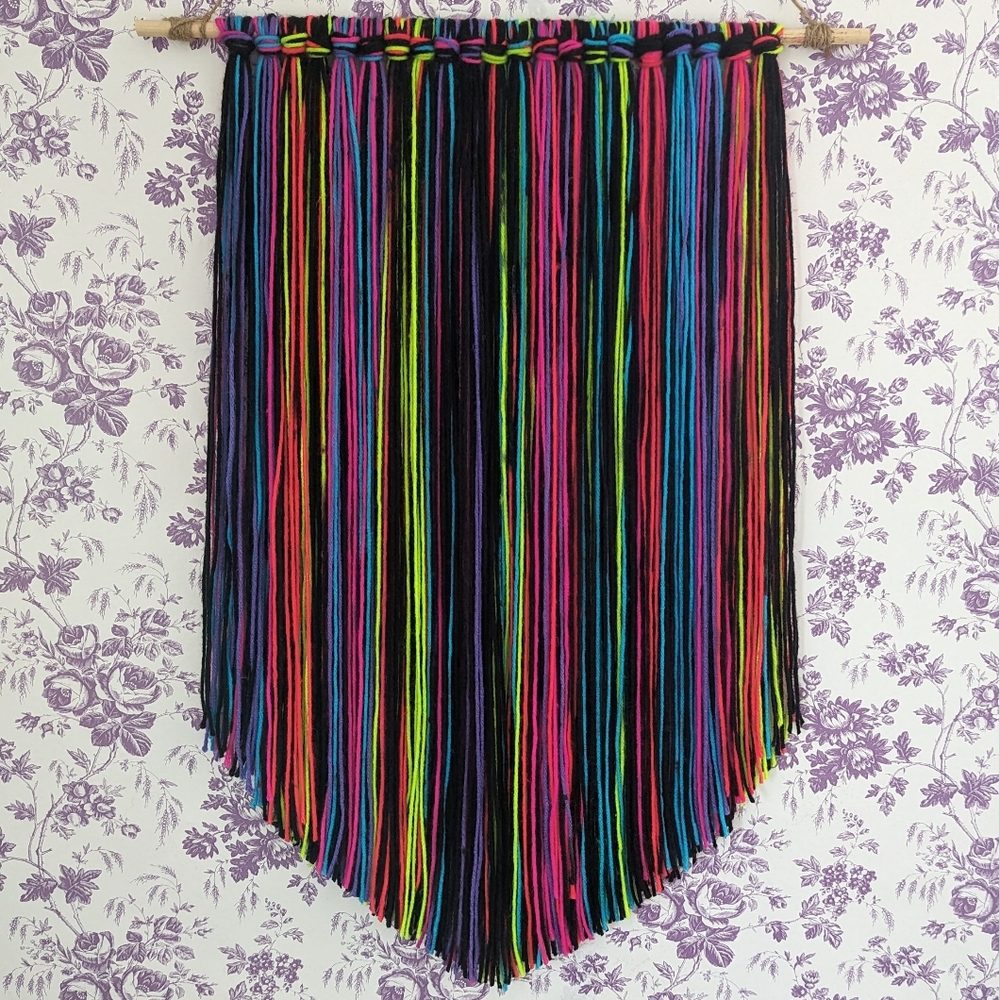 Handmade yarn wall decor